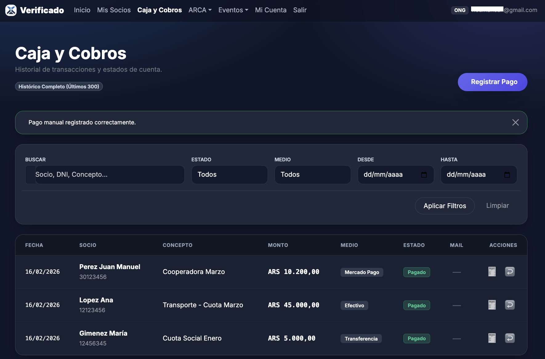 Módulo de caja y facturación